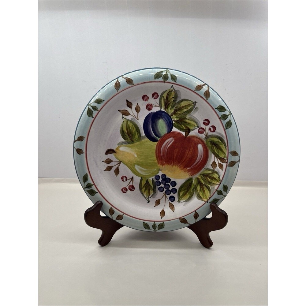 Vintage Heritage Black Forest Fruits Dinner Plates 10.5” Set of 3 Discontinued